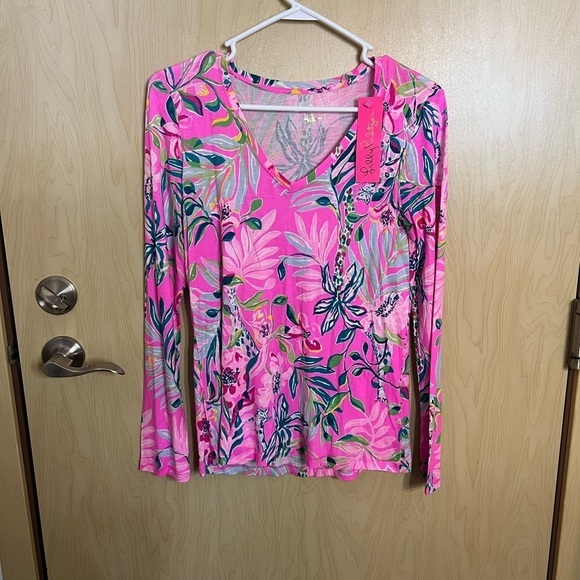 NWT Lilly Pulitzer PJ KNIT LS TOP